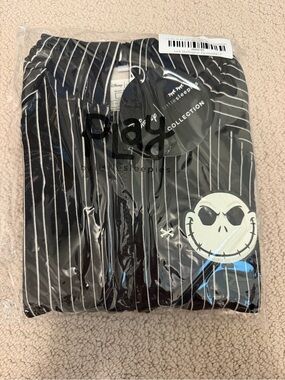 Little Sleepies Jack Skellington Zip Hoodie - Black & White